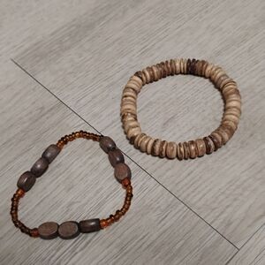 Wooden Beaded Bracelets Set